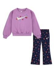Nike Blue Crew Top & Joggers Set - Image 1 of 4