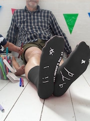 Solesmith Handwriting Upload Black Socks - Image 1 of 1