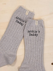 Solesmith Grey Your Text Embroidered Socks - Image 2 of 3