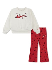 Nike Red Crew Top & Joggers Set - Image 1 of 5