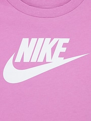 Nike Purple Little Kids HBR Club Boxy Fit T-Shirt - Image 4 of 4