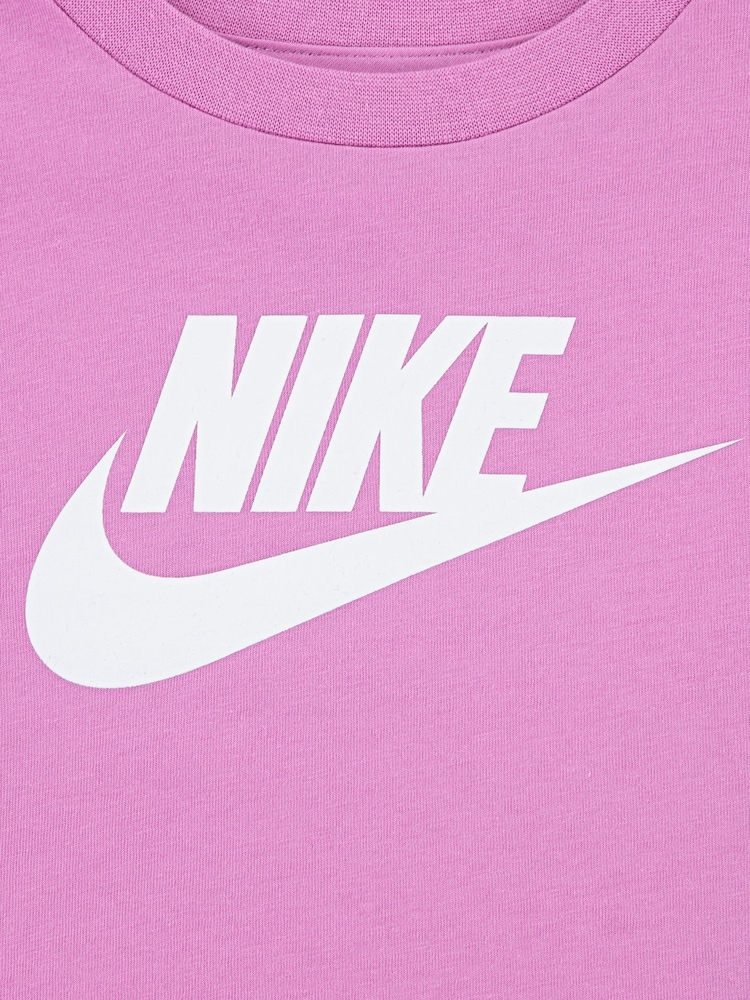 Nike Purple Little Kids HBR Club Boxy Fit T-Shirt - Image 4 of 4 Nike Purple Little Kids HBR Club Boxy Fit T-Shirt - Image 4 of 4