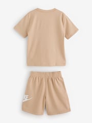 Nike Brown HBR Club T-Shirt and Shorts Set - Image 2 of 7