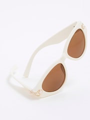 River Island Slim Pearl Cat Eye Sunglasses - Imagem 2 de 5