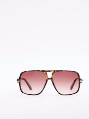 River Island Aviator Metal Sunglasses - Imagem 2 de 5