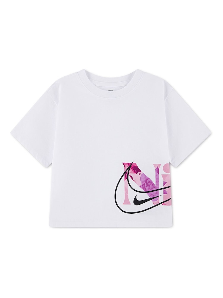 Nike Little Kids Move With Nature Graphic Boxy Fit T-Shirt - Imaginea 1 din 3