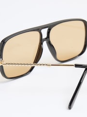 River Island Aviator Metal Sunglasses - Imagem 3 de 5