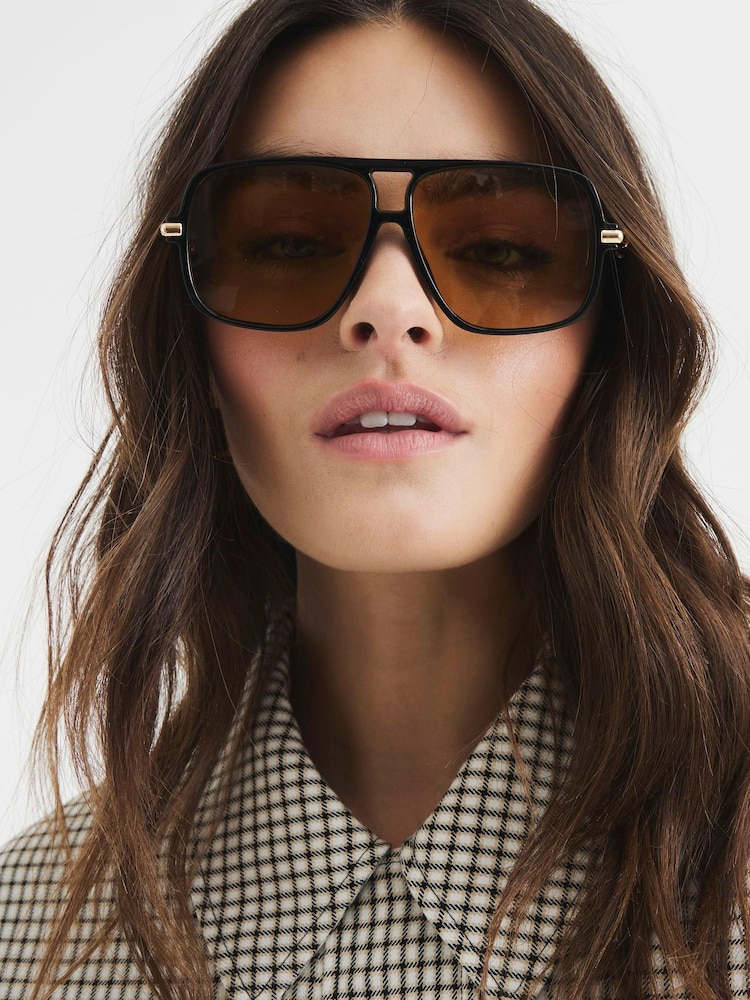 River Island Aviator Metal Sunglasses - Imagem 5 de 5