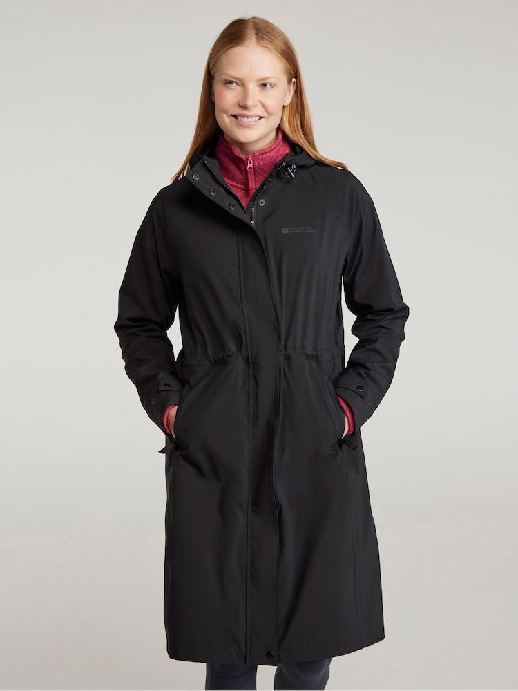 Mountain Warehouse Black Womens Jade Lightweight Long Waterproof Jacket - Image 1 of 11 Mountain Warehouse Black Womens Jade Lightweight Long Waterproof Jacket - Image 1 of 11