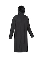 Mountain Warehouse Black Womens Jade Lightweight Long Waterproof Jacket - Image 6 of 11
