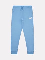 New Balance Dark Blue Boys 100% Cotton French Terry Stacked Logo Joggers - Image 1 of 3