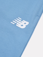 New Balance Dark Blue Boys 100% Cotton French Terry Stacked Logo Joggers - Image 3 of 3