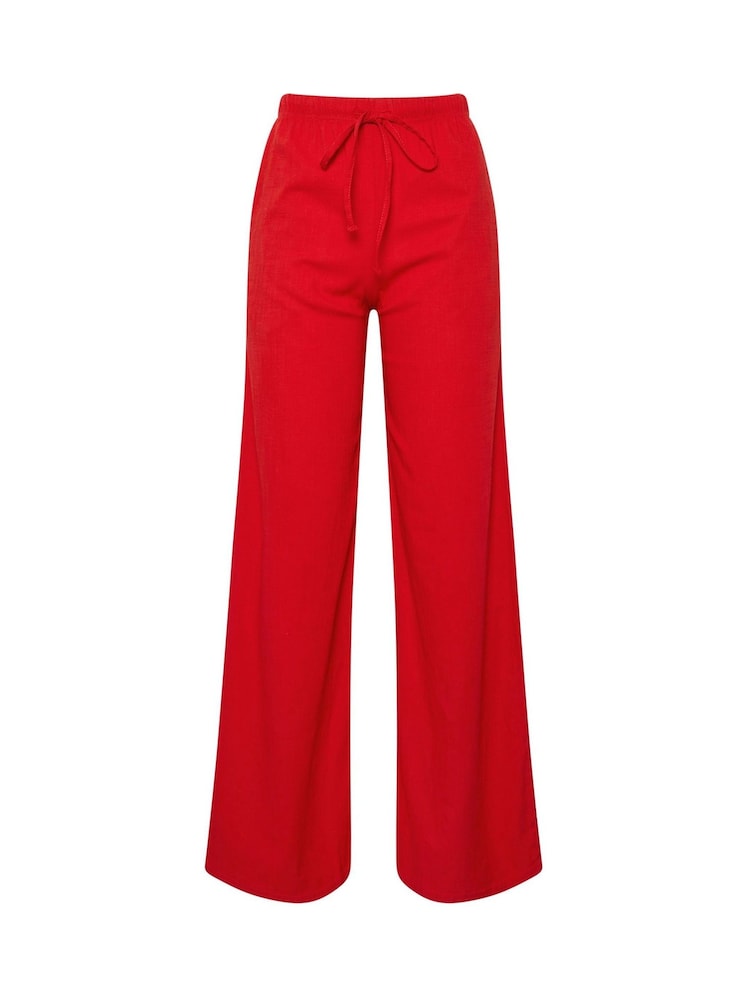 Long Tall Sally Red Wide Leg Trousers - Image 1 of 1
