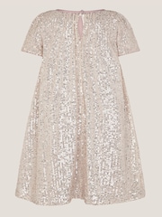 Monsoon Silver Sienna Sequin Bow Party Dress - Image 3 of 4