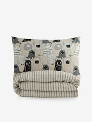 Grey Monsters Duvet Cover and Pillowcase Set - Image 2 of 3