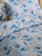 2 Pack Blue Dinosaur Duvet Cover and Pillowcases Set - Image 4 of 7