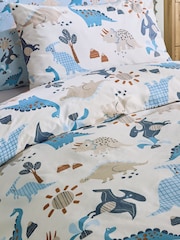 2 Pack Blue Dinosaur Duvet Cover and Pillowcases Set - Image 5 of 7