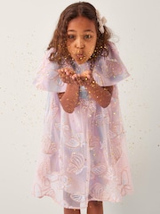 Monsoon Pink Butterfly Appliqué Swing Dress - Image 1 of 5