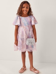 Monsoon Pink Butterfly Appliqué Swing Dress - Image 2 of 5