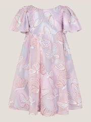 Monsoon Pink Butterfly Appliqué Swing Dress - Image 3 of 5