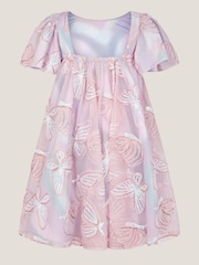 Monsoon Pink Butterfly Appliqué Swing Dress - Image 4 of 5