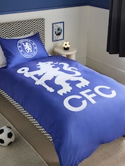 Blue Chelsea Football Club Duvet Cover and Pillowcase Set - Image 1 of 4