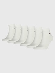 Tommy Hilfiger White Ankle Socks 6 Pack - Image 2 of 3