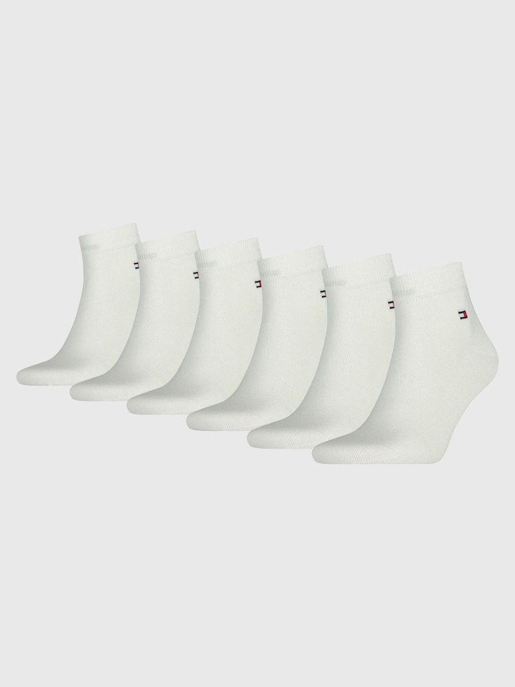 Tommy Hilfiger White Ankle Socks 6 Pack - Image 2 of 3