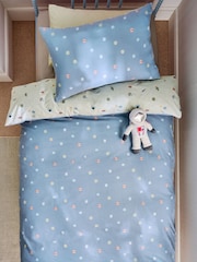 Blue Mini Space Print Duvet Cover and Pillowcase Set - Image 3 of 4