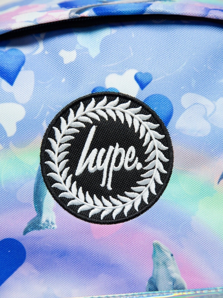 Hype. Girls Blue Holo Rainbow Dolphins Iconic Multicolour Backpack - Image 2 of 5