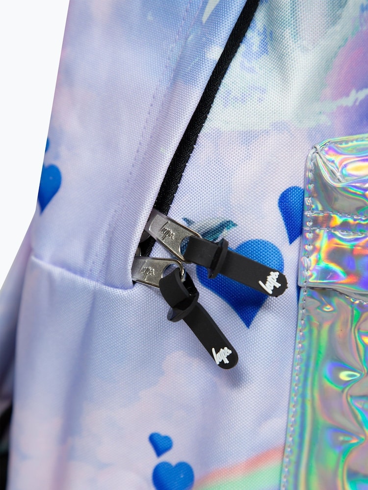 Hype. Girls Blue Holo Rainbow Dolphins Iconic Multicolour Backpack - Image 5 of 5