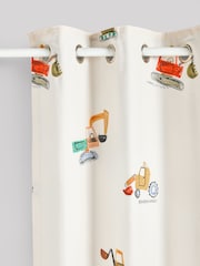 Neutral Diggers Eyelet Blackout Curtains - Image 5 of 8