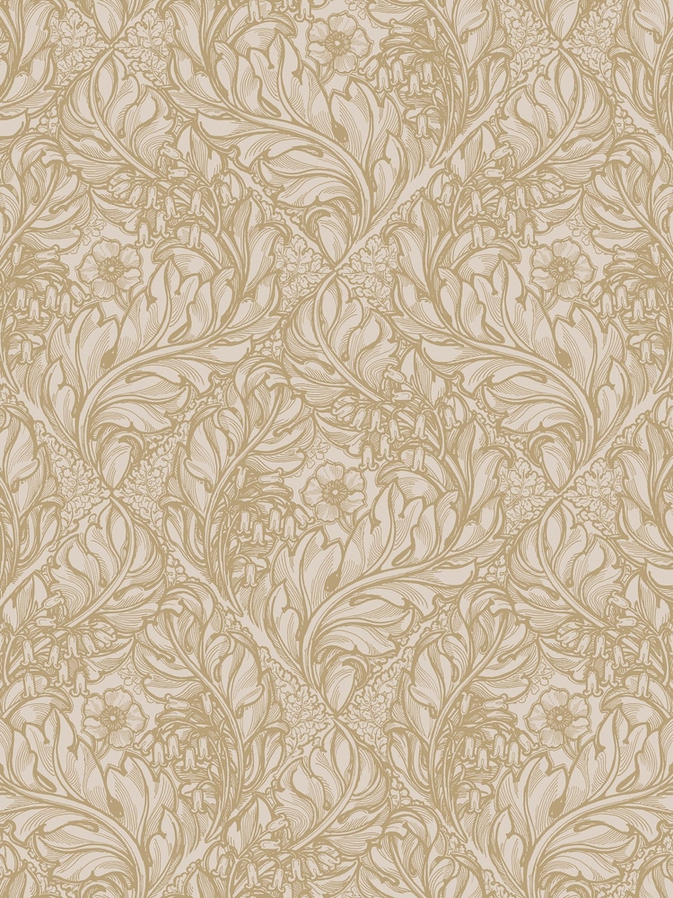 Laurence Llewelyn-Bowen Yellow Rambleicious Floral Print A4 Wallpaper Sample - Image 2 of 4