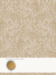 Laurence Llewelyn-Bowen Yellow Rambleicious Floral Print A4 Wallpaper Sample - Image 4 of 4
