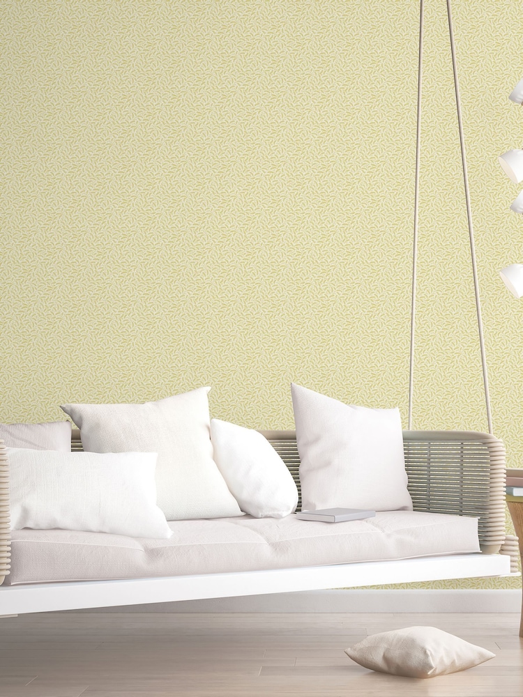 Galerie Yellow French Country Leaf A4 Wallpaper Sample - Image 1 of 2