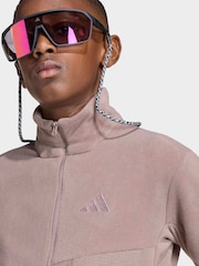 بني فاتح - adidas Zip Up Terrex Fleece - صورة 5 من 6