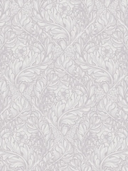 Laurence Llewelyn-Bowen Silver Grey Rambleicious Floral Print A4 Wallpaper Sample - Image 2 of 4