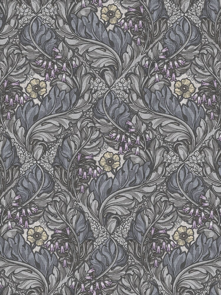 Laurence Llewelyn-Bowen Blue Rambleicious Floral Print A4 Wallpaper Sample - Image 2 of 4 Laurence Llewelyn-Bowen Blue Rambleicious Floral Print A4 Wallpaper Sample - Image 2 of 4