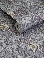 Laurence Llewelyn-Bowen Blue Rambleicious Floral Print A4 Wallpaper Sample - Image 3 of 4