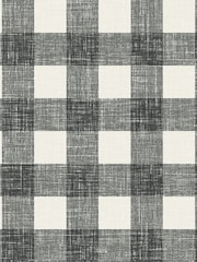 Galerie Silver Grey French Country Plaid A4 Wallpaper Sample - Image 2 of 2