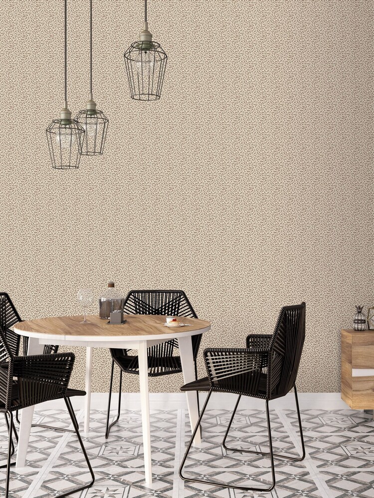 Galerie Bronze Brown French Country Leaf A4 Wallpaper Sample - Image 1 of 2