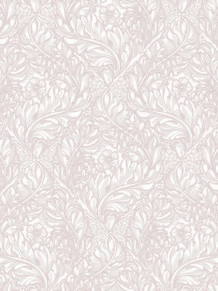 Laurence Llewelyn-Bowen Pink Rambleicious Floral Print A4 Wallpaper Sample - Image 4 of 4