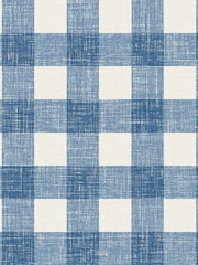 Galerie Blue French Country Plaid A4 Wallpaper Sample - Image 2 of 2