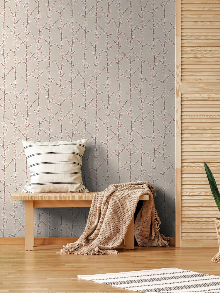 Galerie Bronze Brown Spring Blossom Sakura A4 Wallpaper Sample - Image 1 of 2