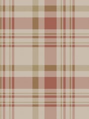 Galerie Red Spring Blossom Plaid A4 Wallpaper Sample - Image 2 of 2