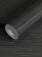Style Sisters Black Grasscloth A4 Wallpaper Sample - Image 3 of 3