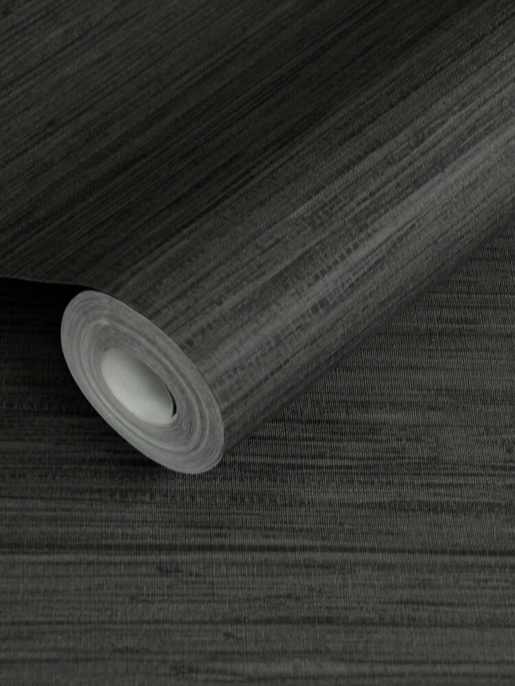 Style Sisters Black Grasscloth A4 Wallpaper Sample - Image 3 of 3
