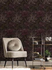 Laurence Llewelyn-Bowen Red Morris Major Floral A4 Wallpaper Sample - Image 1 of 4