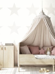 Style Sisters White Single Star A4 Wallpaper Sample - Image 1 of 3