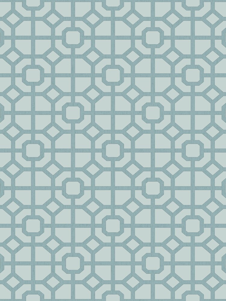 Galerie Blue Spring Blossom Lattice A4 Wallpaper Sample - Image 2 of 2